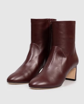 Stuart Weitzman Бордові шкіряні ботильйони BABETTE SL542