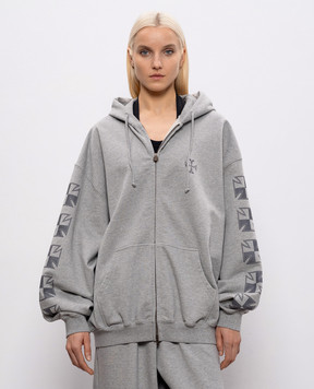 Vetements Серая спортивная куртка с брендовым принтом ME76ZU180G