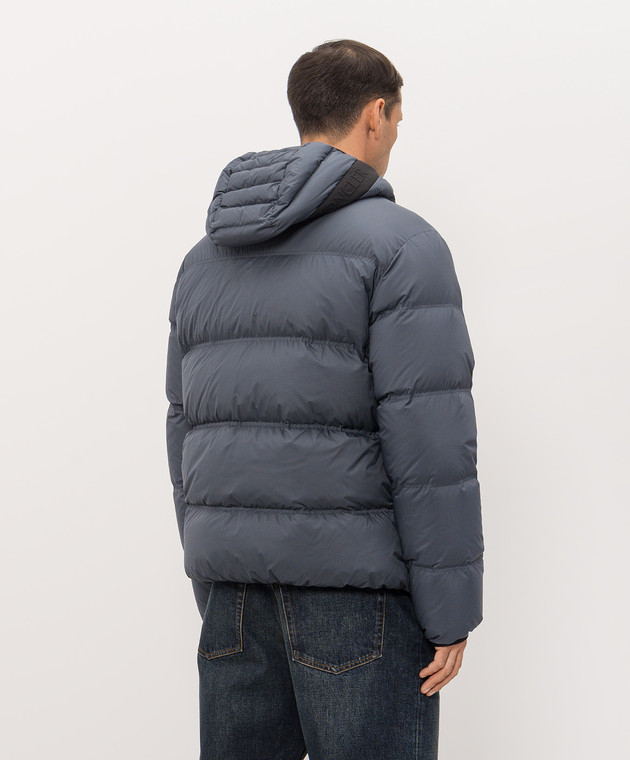 Moncler Синій пуховик Poitevin L20911A00242597YD зображення 4