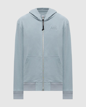 C.P. Company Блакитна спортивна куртка з вишивкою логотипа MSS025A005086W