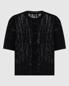 Y`S Yamamoto Чорний кардиган з короткими рукавами YQK63045