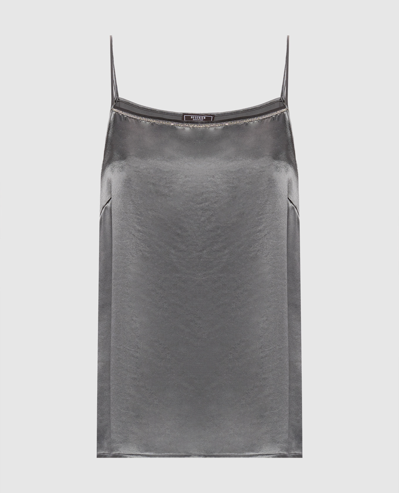 Топ кольору хакі з ланцюжком моніль