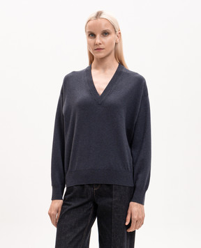 Brunello Cucinelli Синий пуловер из кашемира M12244412P