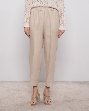 Peserico Бежеві штани з льону P0417802606