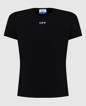 Off-White Черная футболка с логотипом OFF OWAA065C99JER005