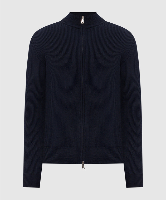 Cashmere&Whiskey Синій кардиган з вовни мериноса 83110