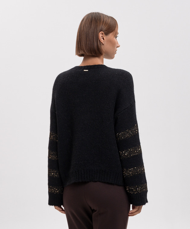 Twinset Черный свитер с альпакой 262TP3530 изображение 4