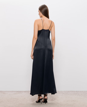 Twinset Черное платье с вышивкой бродере 262TT2171