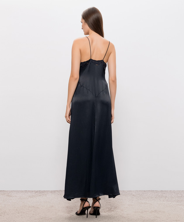 Twinset Черное платье с вышивкой бродере 262TT2171 изображение 3