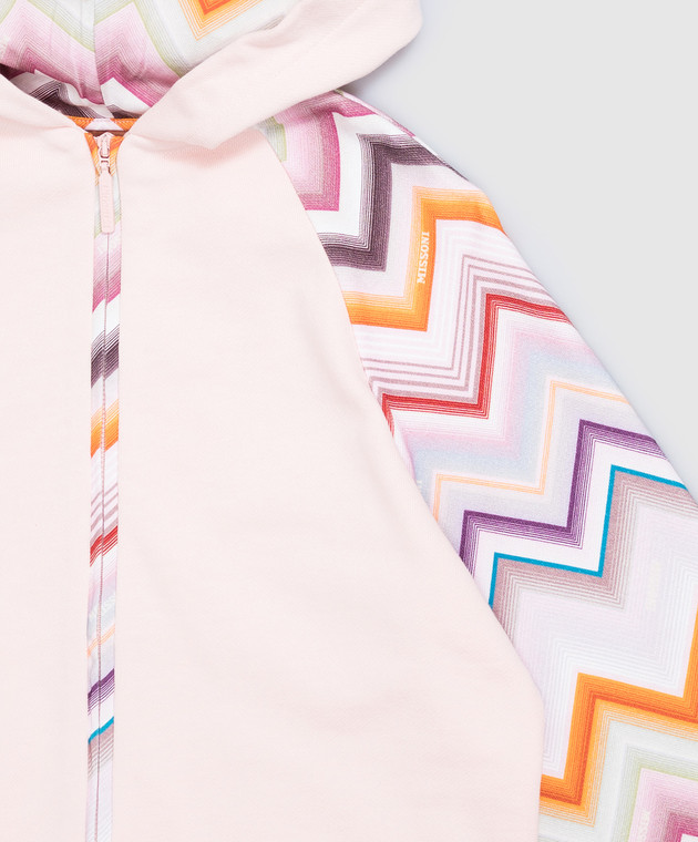 Missoni Детская розовая спортивная куртка с принтом MZ4A30Z3183 изображение 3
