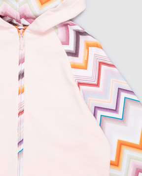 Missoni Дитяча рожева спортивна куртка з принтом MZ4A30Z3183