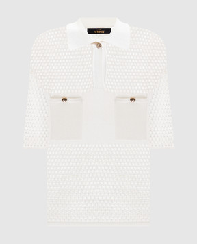 Twinset Біле ажурне поло 261AP3033