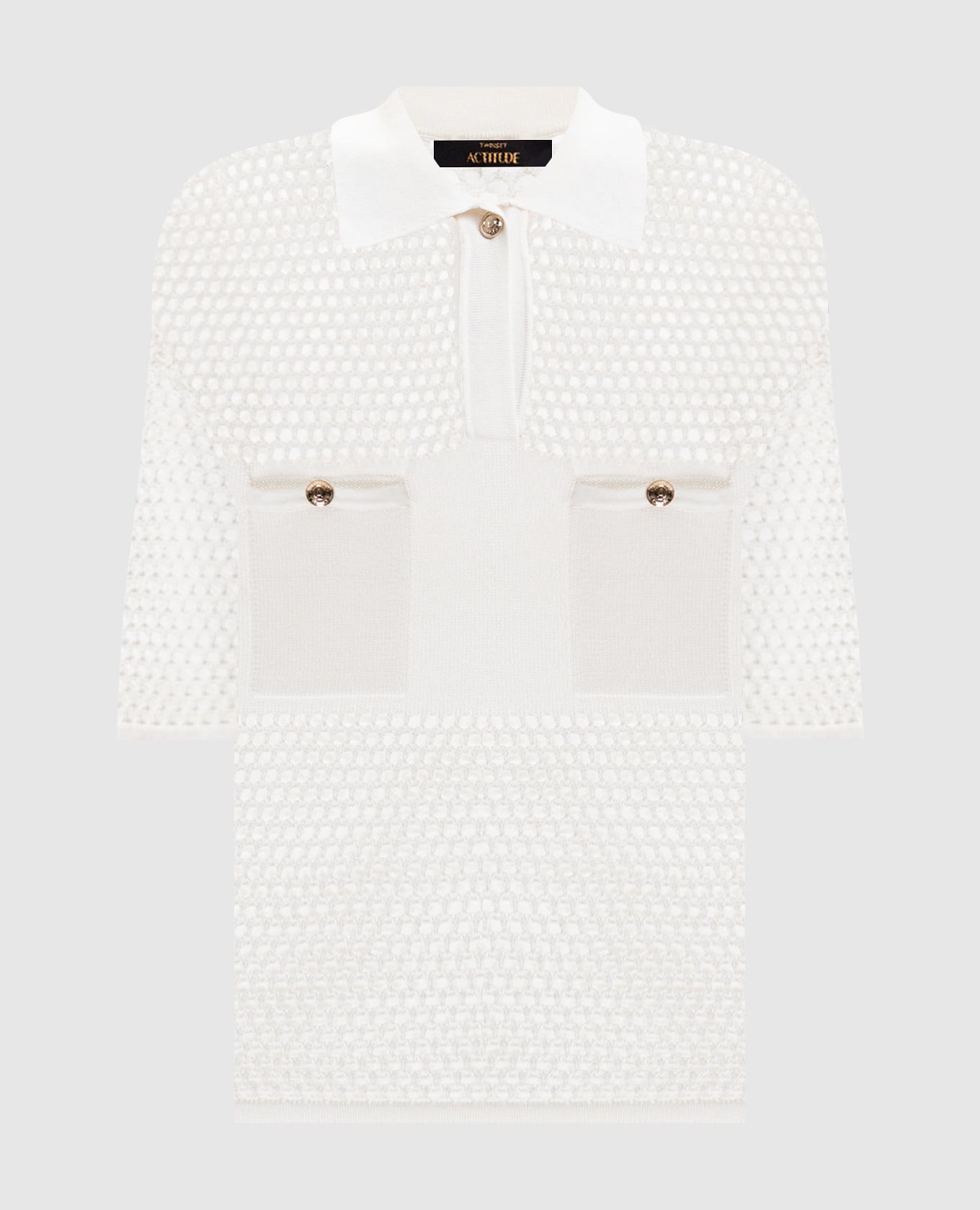Белое ажурное поло