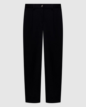 Marco Pescarolo Черные брюки из шерсти Zeza ZEZAD53Y19