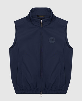 Stefano Ricci Дитячий синій жилет з емблемою Y6J4100020PL001HSACJ6