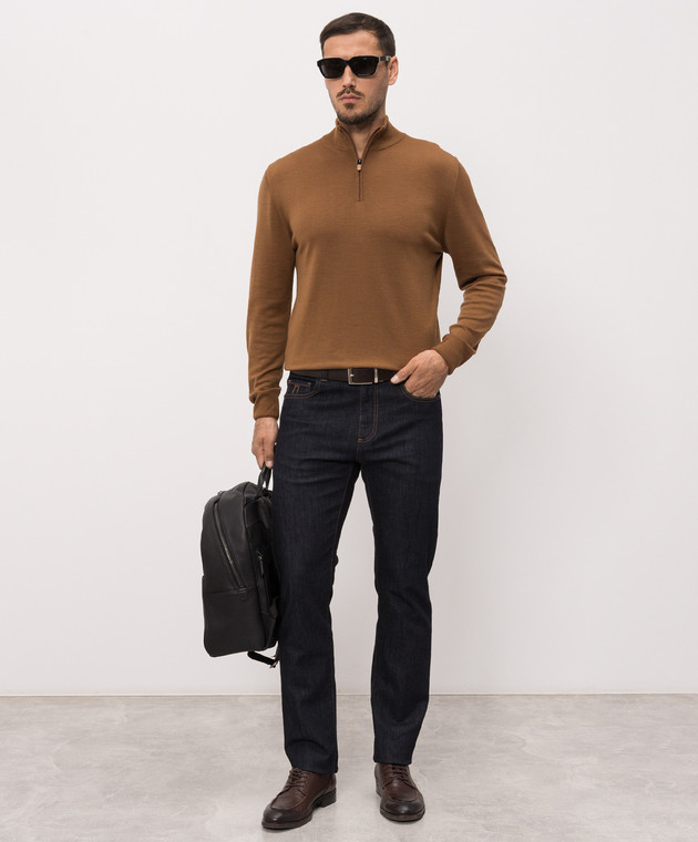 Canali Коричневий джемпер з вовни MK01149C0015 зображення 2