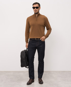 Canali Коричневий джемпер з вовни MK01149C0015