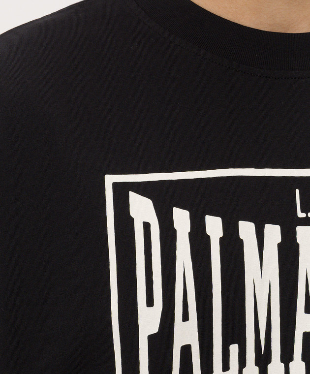 Palm Angels Чорна футболка Vintage Box з принтом PAMAA003JR004 зображення 5