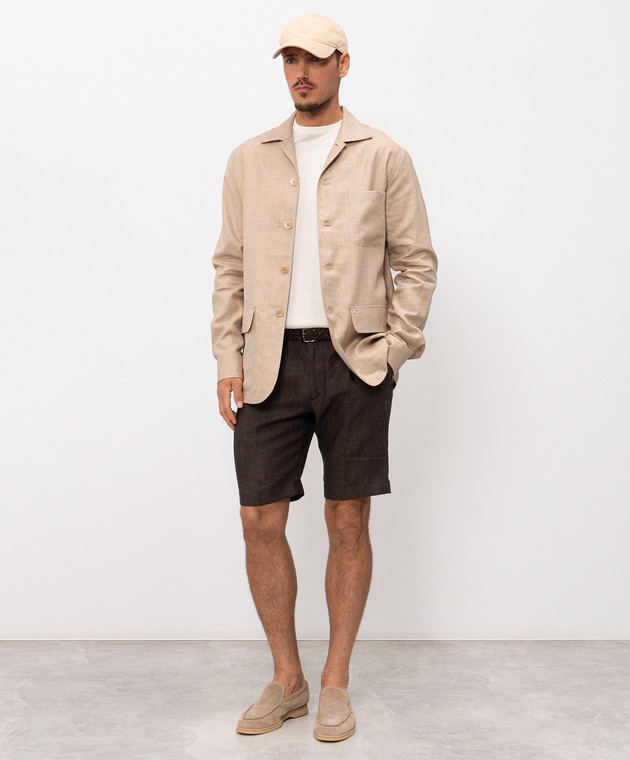 Stefano Ricci Джемпер с шелком и леном цвета айвори K616445G01F26112 изображение 2