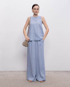 Peserico Голубые брюки из льна P0405202600