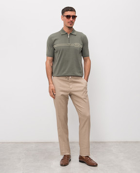 Stefano Ricci Бежевые брюки с льном M1T6100051LCTL1U