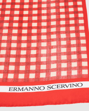 Ermanno Scervino Червона хустка із шовку в клітинку D482R300XWO