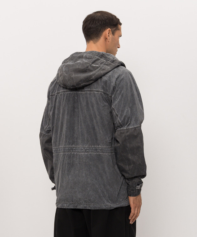 Stone Island Серый анорак с брендовой вышивкой L2S15Q100035S00V1 изображение 4