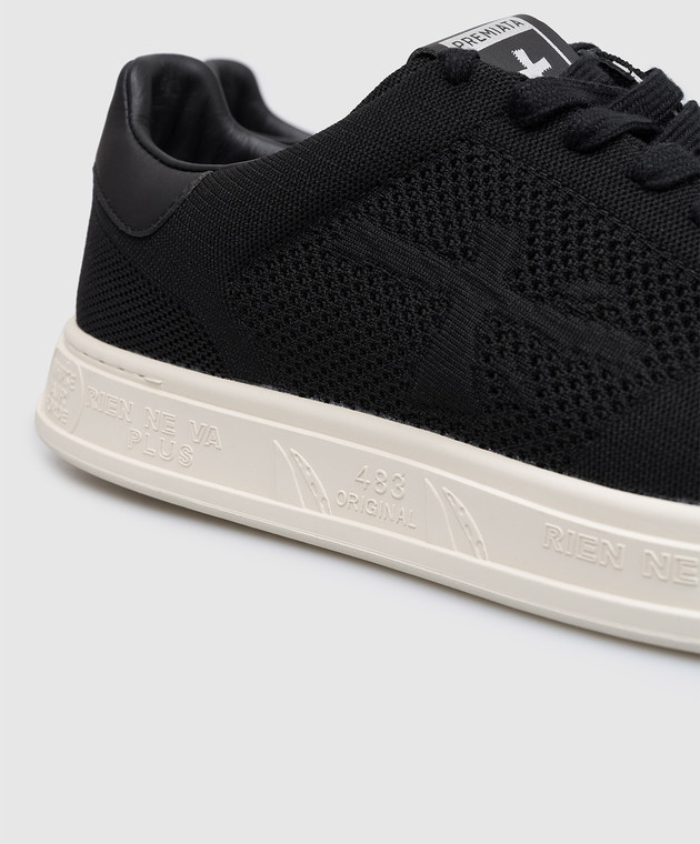 Premiata Чорні кросівки Quinn з принтом логотипа QUINN зображення 5