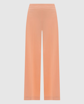 Twinset Рожеві штани кльош з логотипом 261TP2421