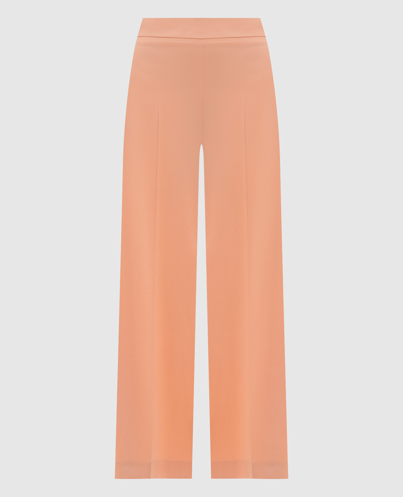 Розовые брюки клеш с логотипом