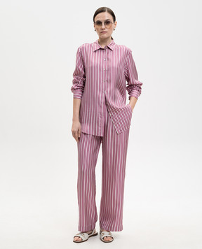 Asceno Рожеві штани Aurelia із шовку в смужку B035F04C506