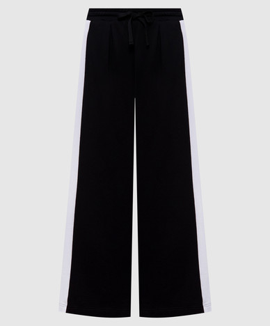 Черные спортивные брюки с принтом логотипа