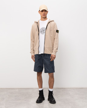 Stone Island Бежева спортивна куртка з патчем логотипа L1S156100061S0051