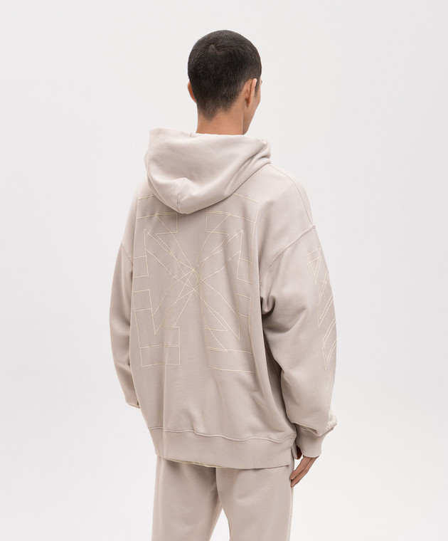 Off-White Бежева спортивна куртка Double Arrow 44MBE015S26F002 зображення 4