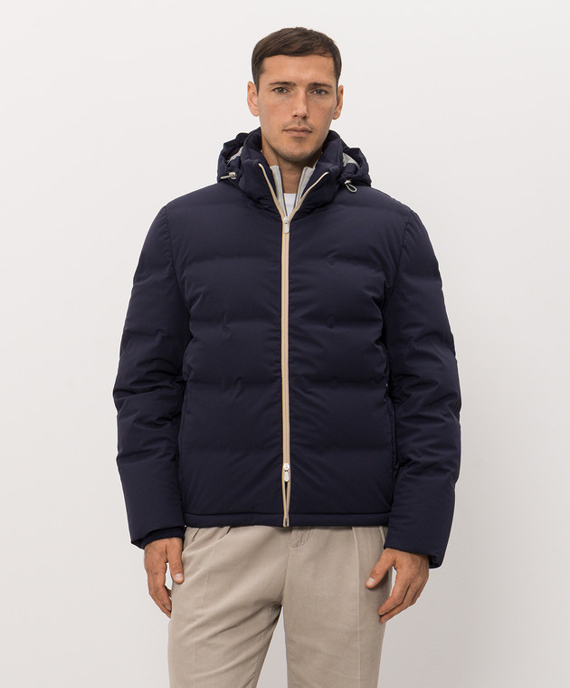 Brunello Cucinelli Синий пуховик MV4061836 изображение 3