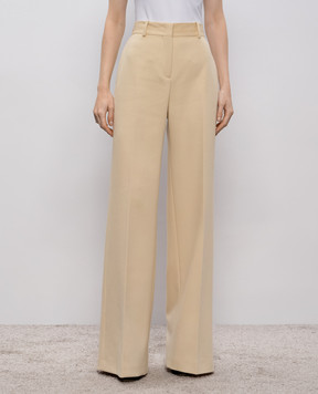 Ermanno Scervino Бежеві штани з вовни D476P718KGK