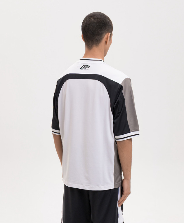 Off-White Біла футболка з перфорацією 44MAD013S26J003 зображення 4