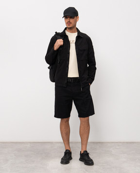 C.P. Company Черные шорты с льном MBE252A110658G