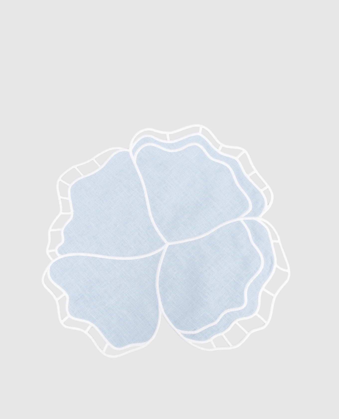 

Голубой столовый коврик Eclipse из льна, Салфетки