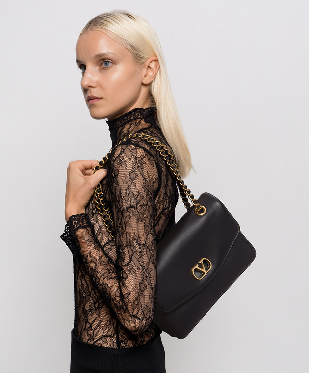 Valentino Чорна шкіряна сумка Djuna 8W0B0T57AIR зображення 2