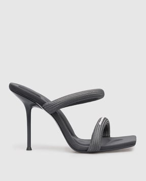 Alexander Wang Серые мюли Джули с логотипом 30321S033