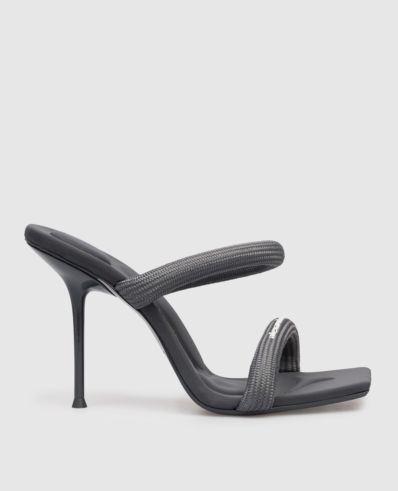 

Серые мюли Джули с логотипом, Серый, Мюли