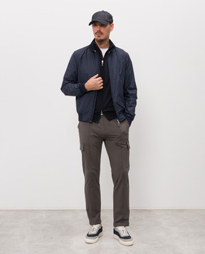 Doriani Cashmere Синій кардиган з вовни, шовку та кашеміру 18416B79