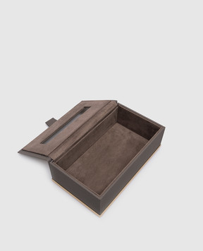 Treesseci Коричневий шкіряний тримач для серветок Milano ML70ALX