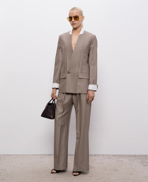 Victoria Beckham Коричневый жакет из шерсти 1226WJK007214A