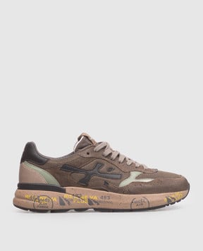 Premiata Комбинированные кроссовки Mick 0.1 цвета хаки MICK01