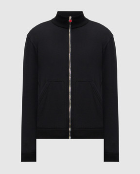 Kiton Чорна спортивна куртка із шовком UMK0888