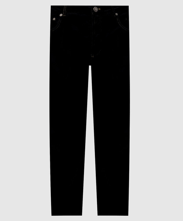 Brunello Cucinelli Черные брюки с патчем логотипа M280NF1012