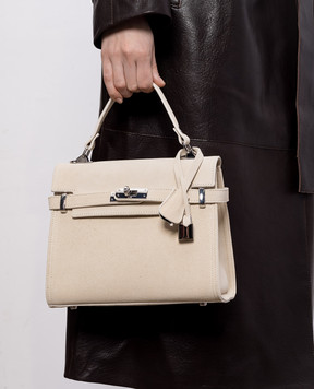 Gianni Notaro Замшева сумка-сечел кольору айворі SUEDE 099SUEDENIKEL