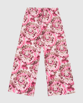 Palm Angels Детские розовые брюки с эффектом тай-дай PGCJ006S26FAB002